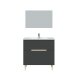 Badezimmer-Set >LOTTO< in Anthrazit-Grau/Eiche - 80x80x45 (BxHxT)