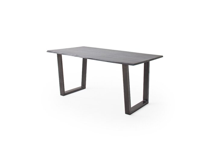 Baumkantentisch >Calabria< in Akazie grau / antik  - 160x76,5x90 (BxHxT)
