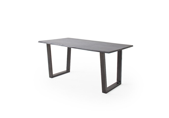 Baumkantentisch >Calabria< in Akazie grau / antik  - 180x76,5x90 (BxHxT)