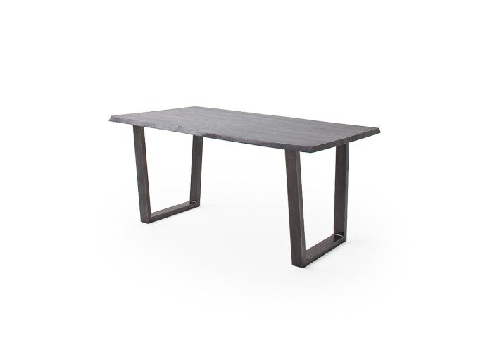 Baumkantentisch >Calabria< in Akazie grau / antik  - 180x77,5x100 (BxHxT)