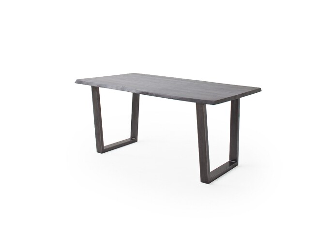 Baumkantentisch >Calabria< in Akazie grau / antik  - 200x77,5x100 (BxHxT)