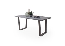 Baumkantentisch >Calabria< in Akazie grau / antik  - 200x77,5x100 (BxHxT)