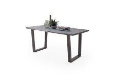 Baumkantentisch >Calabria< in Akazie grau / antik  - 200x77,5x100 (BxHxT)