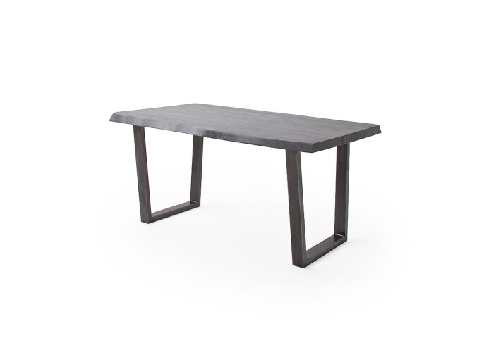 Baumkantentisch >Calabria< in Akazie grau / antik  - 220x79,5x100 (BxHxT)