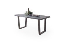 Baumkantentisch >Calabria< in Akazie grau / antik  - 220x79,5x100 (BxHxT)