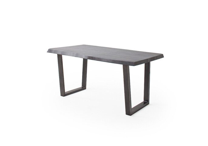 Baumkantentisch >Calabria< in Akazie grau / antik  - 240x79,5x100 (BxHxT)