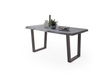 Baumkantentisch >Calabria< in Akazie grau / antik...