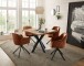 Armlehnstuhl >Emma/Edith< (2er Set) in rost, Samtbezug - 59x82x62cm (BxHxT)