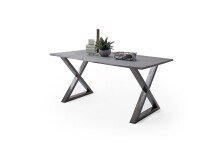 Baumkantentisch >Calabria< in Akazie grau / antik  - 180x76,5x90 (BxHxT)