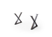 Baumkantentisch >Calabria< in Akazie grau / antik  - 180x76,5x90 (BxHxT)