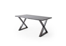 Baumkantentisch >Calabria< in Akazie grau / antik  - 180x77,5x100 (BxHxT)