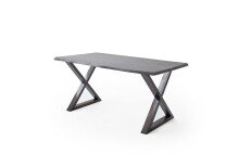 Baumkantentisch >Calabria< in Akazie grau / antik  - 180x77,5x100 (BxHxT)