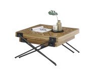 Couchtisch >Akoni< (2er Set) in Teak, recyceltes Teak - 80x43x80cm (BxHxT)