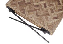Couchtisch >Akoni< (2er Set) in Teak, recyceltes Teak - 80x43x80cm (BxHxT)