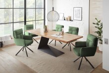 Esstisch >Alan< in Akazie, Akazie massiv - 200x76x100cm (BxHxT)