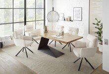 Esstisch >Alan< in Akazie, Akazie massiv - 200x76x100cm (BxHxT)