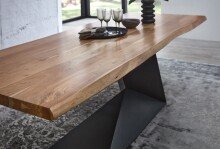 Esstisch >Alan< in Akazie, Akazie massiv - 240x76x100cm (BxHxT)
