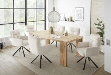 Esstisch >Anno< in Eiche, Eiche massiv - 200x76x100cm (BxHxT)