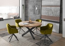 Esstisch >Ace< in Mango, Mango massiv - 77x130cm (HxD)