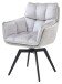 Armlehnstuhl >Alani< (2er Set) in silber - 64x89x65,5 (BxHxT)