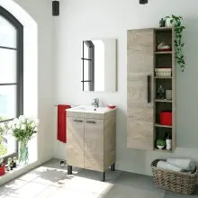 Badezimmer-Set >KONCEPT< in Alaska-Eiche - 50x80x40...