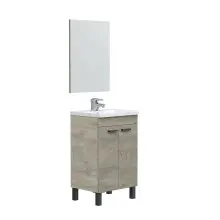 Badezimmer-Set >KONCEPT< in Alaska-Eiche - 50x80x40...