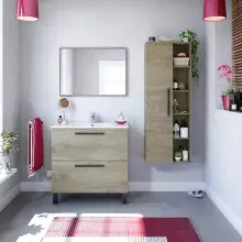 Badezimmer-Set >ATHENA< in Alaska-Eiche - 80x80x45...