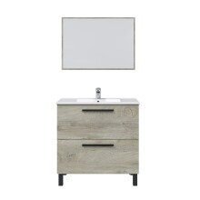 Badezimmer-Set >ATHENA< in Alaska-Eiche - 80x80x45...