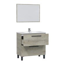 Badezimmer-Set >ATHENA< in Alaska-Eiche - 80x80x45 (BxHxT)
