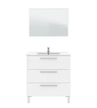 Badezimmer-Set >ATHENA< in weiß glänzend...