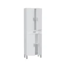 Badezimmer-Set >ATHENA< in weiß glänzend - 80x86x45 (BxHxT)