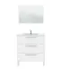 Badezimmer-Set >ATHENA< in weiß glänzend - 80x86x45 (BxHxT)