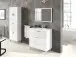Badezimmer-Set >ATHENA< in weiß glänzend - 80x86x45 (BxHxT)