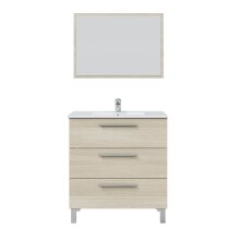 Badezimmer-Set >ATHENA< in Eiche - 80x86x45 (BxHxT)
