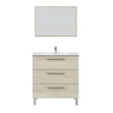 Badezimmer-Set >ATHENA< in Eiche - 80x86x45 (BxHxT)