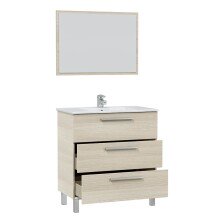 Badezimmer-Set >ATHENA< in Eiche - 80x86x45 (BxHxT)