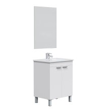 Badezimmer-Set >LC1< in weiß glänzend - 60x80x45 (BxHxT)