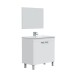 Badezimmer-Set >LC1< in weiß glänzend - 80x80x45 (BxHxT)