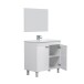 Badezimmer-Set >LC1< in weiß glänzend - 80x80x45 (BxHxT)