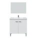 Badezimmer-Set >LC1< in weiß glänzend - 80x80x45 (BxHxT)