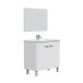 Badezimmer-Set >LC1< in weiß glänzend - 80x80x45 (BxHxT)