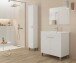 Badezimmer-Set >LC1< in weiß glänzend - 80x80x45 (BxHxT)