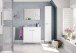 Badezimmer-Set >LC1< in weiß glänzend - 80x80x45 (BxHxT)