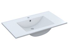 Badezimmer-Set >ARUBA< in weiß glänzend/Weiß lackiert - 80x57x45 (BxHxT)