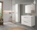 Badezimmer-Set >ARUBA< in weiß glänzend/Weiß lackiert - 80x57x45 (BxHxT)