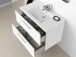Badezimmer-Set >ARUBA< in weiß glänzend/Weiß lackiert - 80x57x45 (BxHxT)