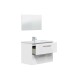 Badezimmer-Set >ARUBA< in weiß glänzend/Weiß lackiert - 80x57x45 (BxHxT)