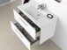 Badezimmer-Set >ARUBA< in weiß glänzend/Weiß lackiert - 80x57x45 (BxHxT)
