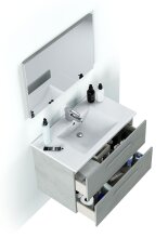 Badezimmer-Set >ARUBA< in Beton-Grau - 80x57x45 (BxHxT)