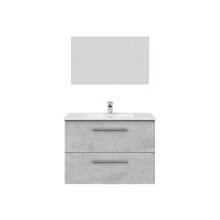 Badezimmer-Set >ARUBA< in Beton-Grau - 80x57x45...